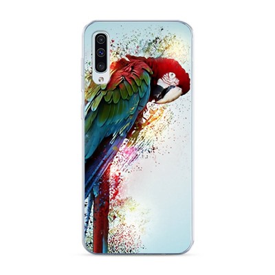 Силиконовый чехол Яркий какаду на Samsung Galaxy A50