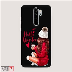 Матовый силиконовый чехол Hello winter на Xiaomi Redmi Note 8 Pro