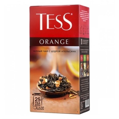 Чай Тесс  Orange (Оранж) черный, 25 пакетиков
