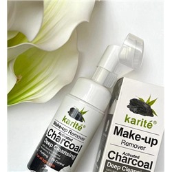 Пенка для умывания со щеточкой Karite Make-Up Remover Activated Charcoal Deep Cleansing 150 мл