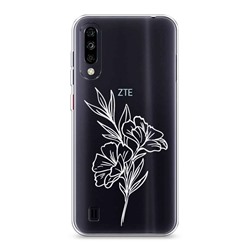 Силиконовый чехол Цветы Алтей на ZTE Blade A7 (2020)