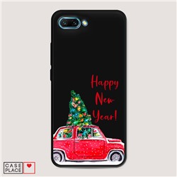 Матовый силиконовый чехол Happy New Year на Huawei Honor 10