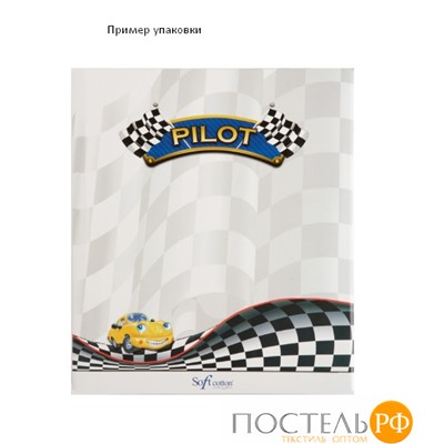 1045G1000510292 Детский халат Soft cotton PILOT голубой 92