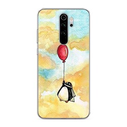 Силиконовый чехол Пингвин летчик на Xiaomi Redmi Note 8 Pro