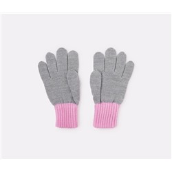 Перчатки для девочки Crockid К 109 светло-серый меланж, розовый
