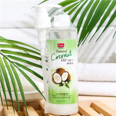 BANNA Масло КОКОСОВОЕ холодного отжима натуральное 100 % Coconut Oil 250 мл