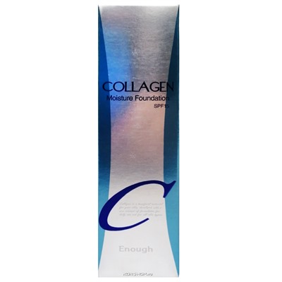 Увлажняющая тональная основа с коллагеном Collagen Enough SPF 15 (21 натуральный беж), Корея Акция
