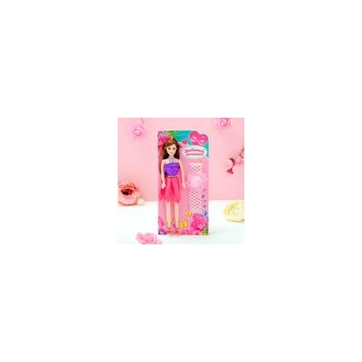 Кукла-модель на подложке с аксессуарами «Любимой доченьке», МИКС 3249065