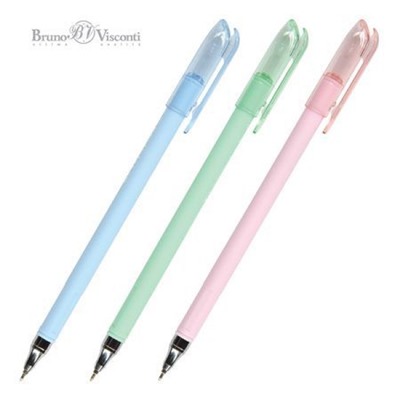 Ручка шариковая 0.38 мм "PointWrite.ZEFIR" синяя (3 цвета корпуса) 20-0253 Bruno Visconti