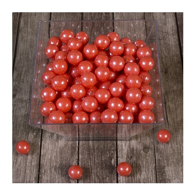 Сахарные шарики Красные перламутровые 10 мм, 50 гр