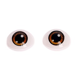 Глаза, набор 8 шт., размер 1 шт: 15,2×20,6 мм, цвет коричневый
