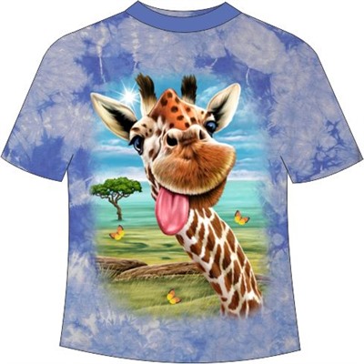 Подростковая футболка Жираф веселый ММ 799