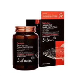 Farm Stay Ампульная сыворотка для лица с маслом лосося и пептидами / Salmon Oil & Peptide Vital Ampoule, 250 мл