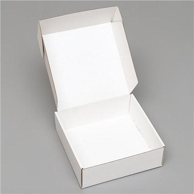 Коробка самосборная, белая, 26 х 26 х 9,5 см
