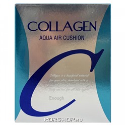 Увлажняющий кушон с коллагеном Collagen Aqua Air Cushion Enough (тон 21), Корея, 15 г