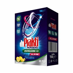 Таблетки для посудомоечных машин Dr.Prakti PROFESSIONAL All in1 (30+5 шт х 20г) 700г, 777176