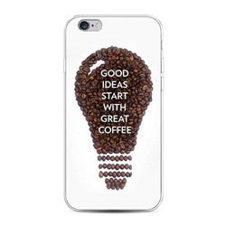 Силиконовый чехол Coffee idea на iPhone 6S