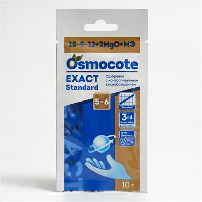 Osmocote EXACT Standard 5-6 месяца длительность действия, NPK 15-9-12+2MgO+МЭ, 10 г