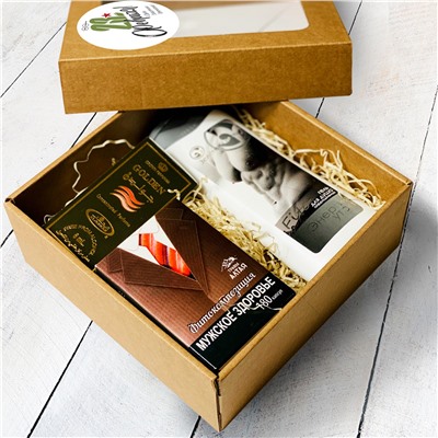 Подарочный набор крафт коробка С днем защитника отечества 23 февраля №5