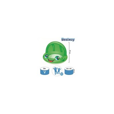 Бассейн надувной детский «Лягушка и Божья коровка», с навесом, 97 х 66 см, от 2 лет, цвет МИКС 1012835