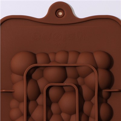 Форма для шоколада Доляна «Воздушный», 21×10,1×1 см, цвет шоколадный