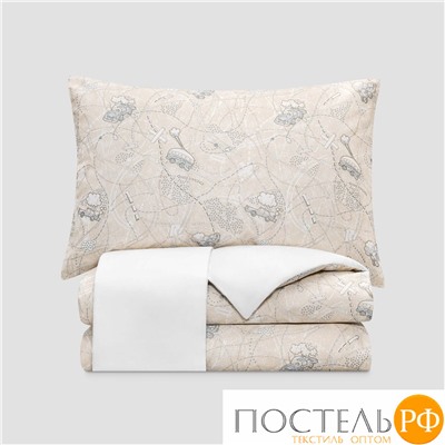 Togas МИДЛИ беж КПБ 100x120/120x140/40x60-1, 3пр, хл/сатин