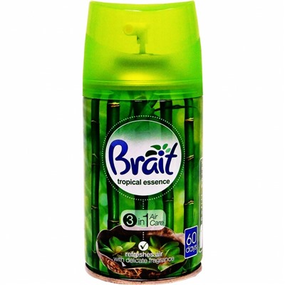 Освежитель воздуха BRAIT Freshmatic Tropical Essence Сменный баллон 250мл (совместим с AirWick)