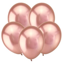 Шар латексный 5" «Зеркальные шары», водные бомбочки, хром, розовое золото, набор 50 шт. 6385536