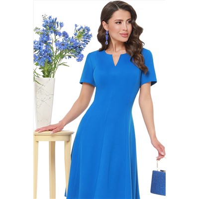Платье синее приталенное