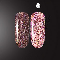 Patrisa Nail, Светоотражающий глиттер Flash Glow Pink, 2гр