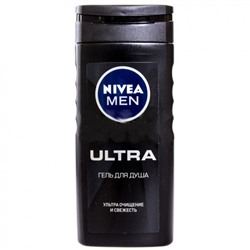 Гель для душа NIVEA MEN Ultra 2 в 1 Очищение и Свежесть (250мл) (84086)