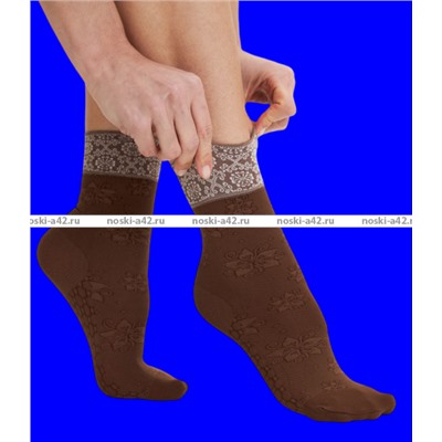 Лариса носки капрон женские уплотненные с рисунком арт. 1070