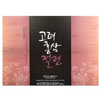 Медовые цукаты с красным корейским женьшенем (слайсы тэдон 4 года), Корея, 200 г