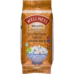 Рис басмати коричневый Brown Basmati Rice Wellness 1 кг.