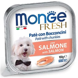 Влажный корм Monge Dog Fresh для собак, с лососем, консервы, 100 г
