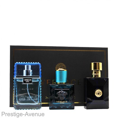 Подарочный набор Versace for men gold 3x30 ml