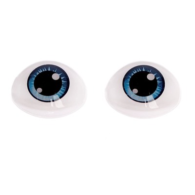 Глаза, набор 4 шт., размер 1 шт: 19,3×26 мм, цвет серо-голубой