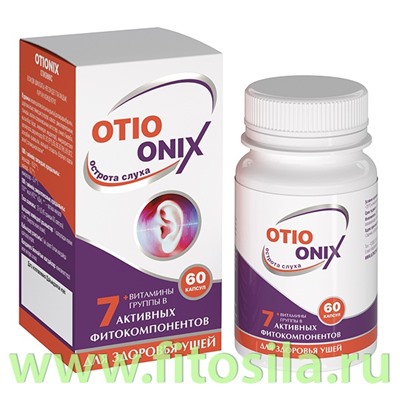 Фитокомплекс "OTIONIX" (для слуха), ПЭТ банка, капс. 0,50 г №60, в инд. уп. "Алтайский нектар"