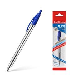 Ручка шариковая автоматическая ErichKrause R-301 Classic Matic 1.0, синяя, блистер
