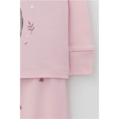 Пижама для девочки Crockid К 1541 холодный розовый, милые сердечки