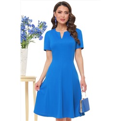 Платье синее приталенное