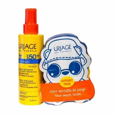 Uriage Bariesun SPF50+ - Набор (Спрей для детей 200 мл+ Детское пляжное полотенце)