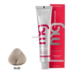 TNL, Million glow Silk protein - крем-краска для волос (10.081 платин.блонд пастел. ледяной), 100 мл