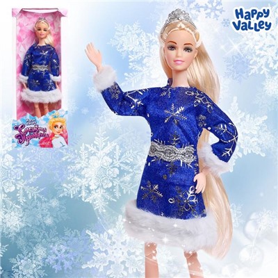 Кукла-снегурочка шарнирная «Снежная принцесса» 4240003