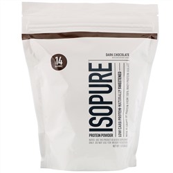 Isopure, Протеиновый порошок с низким содержанием углеводов, темный шоколад, 1 фунт (454 г)
