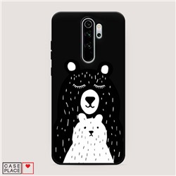 Матовый силиконовый чехол Медвежья семья на Xiaomi Redmi Note 8 Pro
