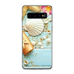 Силиконовый чехол Морские жители на Samsung Galaxy S10