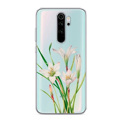 Силиконовый чехол White lily на Xiaomi Redmi Note 8 Pro