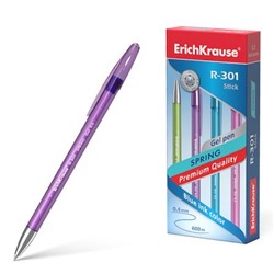 Ручка гелевая R-301 Spring Gel Stick 0.5мм синяя 53348 Erich Krause