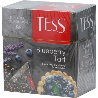 TESS. Pyramids Collection. BLUEBERRY TART (черный) карт.пачка, 20 пирамидки